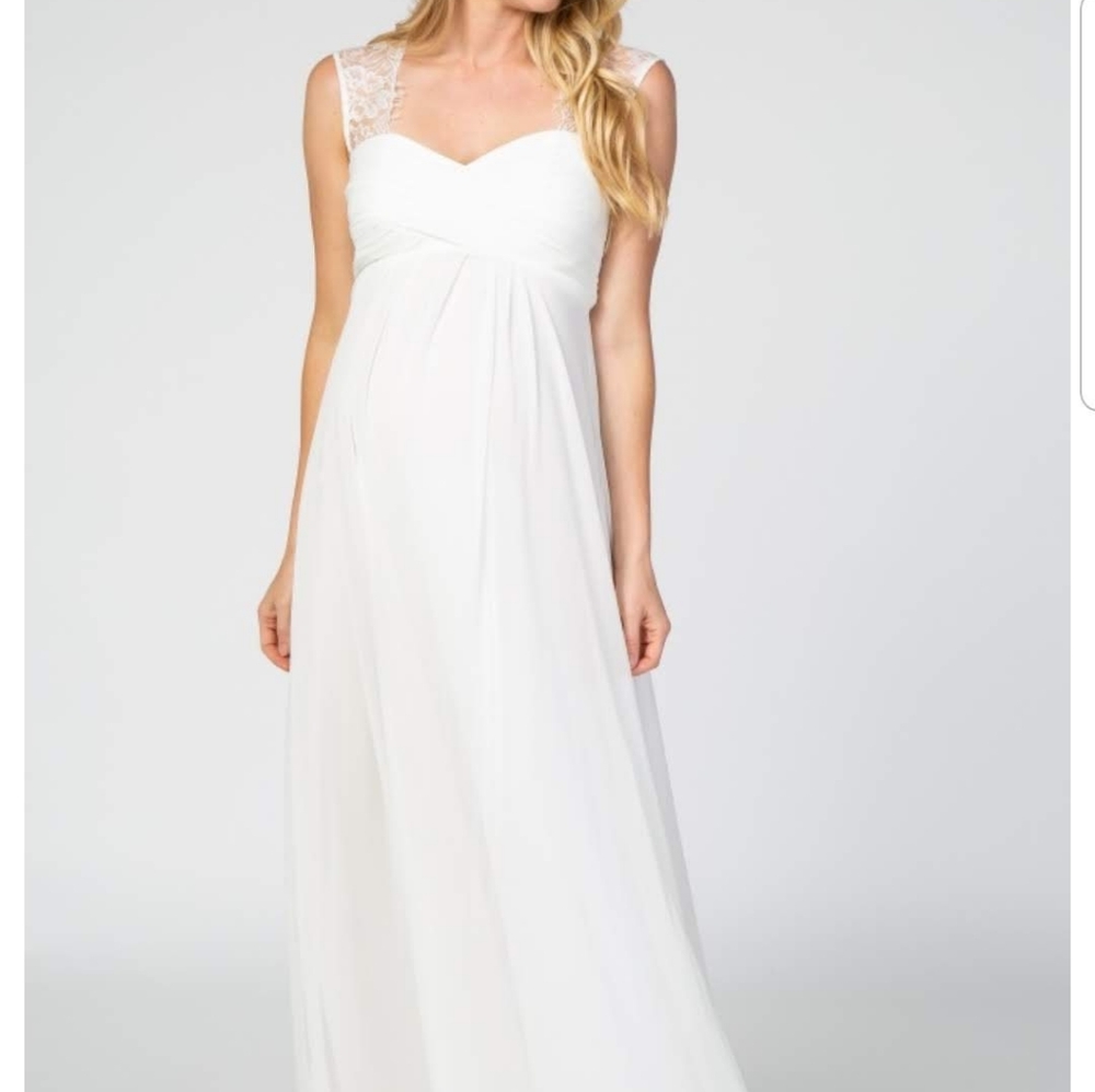 Large White Maternity gown